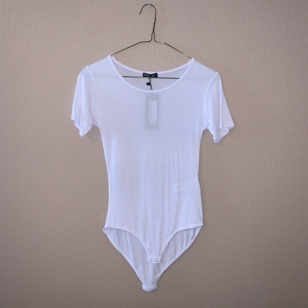 Nasty Gal White Tee Bodysuit